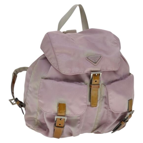 PRADA Backpack Nylon Pink - Picture 1 of 16